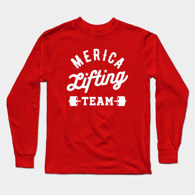 Merica Lifting Team Long Sleeve T-Shirt by brogressproject